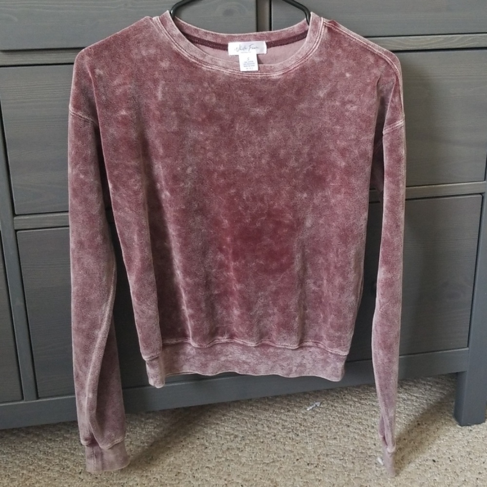 Burgundy velvet sweater